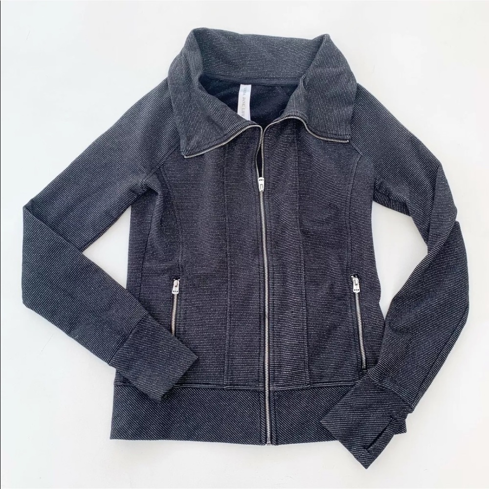 Lorna Jane Life Stripe Azalea Zip Jacket Small
